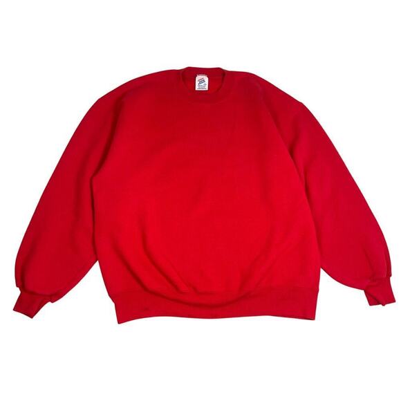 Jerzees Other - vintage blank jerzdes red crewneck sweatshirt size large